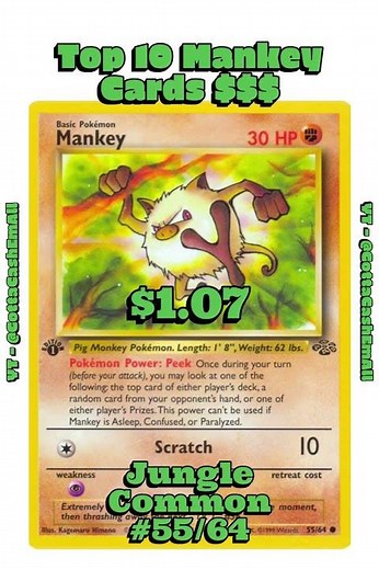 Top 10 Most Valuable Mankey Pokémon Cards 2025 #pokemon #pokemoncards #pokémon #pokemontcg #top10