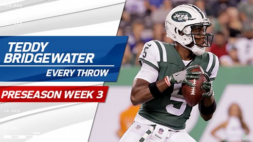 Every Teddy Bridgewater throw | Preseason Week 3
