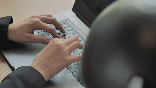 Typing on a laptop, close up.  - Free Stock Video