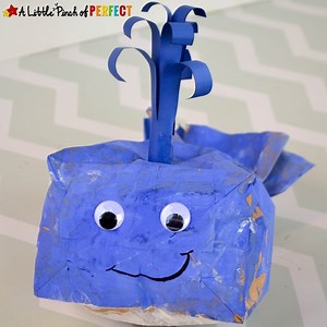 Paper Bag Whale Craft for Kids - A Little Pinch of Perfect