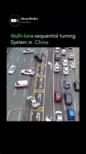 Synchronous U- Turn System in China. #cars #traffic #fyp