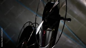Close up Film Roll is spinning while projecting In the movie theater in 4k or UHD Resolution.