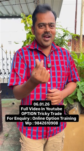 Santhosh Thirumurthi on Instagram: "📊 NIFTY Analysis – 06.01.26 In this video, we analyze NIFTY Next Week Expiry with a focus on the 26200 ATM Straddle where the total premium is holding near 110. 🔍 What you will learn in this video: • Importance of ATM Straddle in next-week expiry • How premium 110 indicates volatility & range • Market sentiment around 26200 strike • How option traders can plan risk-controlled strategies • Directional vs non-directional view explained simply ⚠️ This analysis 