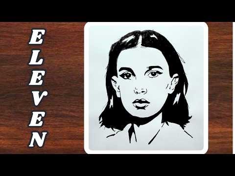 Drawing Eleven from Stranger Things | How to draw Millie Bobby Brown | Stranger Things | Stencil art