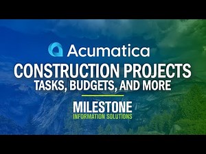 Task Tracking and Budgeting in Acumatica Construction Projects [Acumatica Construction Edition]
