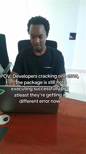 POV: Developers when the code is not still not working but atleast they are getting a different error message. #ProgrammerLife #codinglife #syntaxerror #softwareengineering
