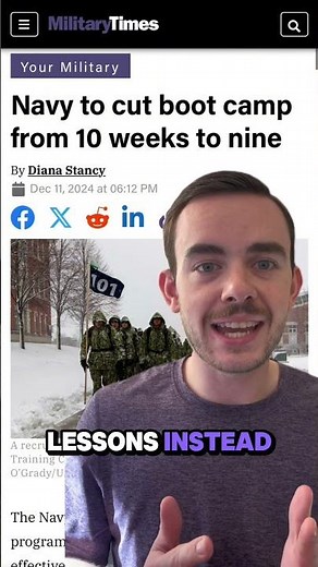 Navy to cut boot camp from 10 weeks to nine