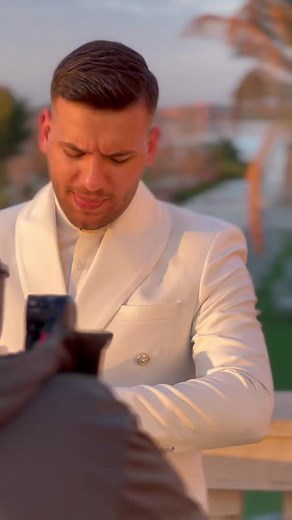 Stunning Fashion: Man in White Double-Breasted Suit