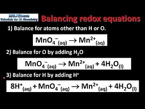 R3.2.2 Balancing redox equations in acidic solutions