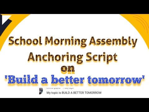School Morning Assembly Script