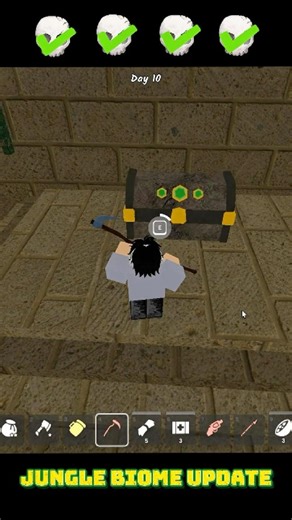 Collect all the skulls and receive rewards in 99 Nights in the Forest.