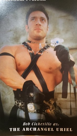 ☠Fit Rockstar☠ Isabelle Turell 🇮🇹🇵🇷 on Instagram: "Here you go Angie @ifbb_pro_yeo, Bob @ifbbprobobchick as the Archangel Uriel in his S & M outfit 🤤for his 2004 movie Demons at the Door. That NY accent though 😂. #angel #movie #instagood #bobcicherillo #muscle #bodybuilding #video #hero #demon #fitnessmotivation #chest #leather #actor #action #film #viral #dragon #funny #like #reels #jurassicpark"