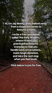 1.1K views · 29 reactions | Overthinking is stealing your peace. 易 Every morning, I send one email with a framework to help you: → Handle difficult conversations → Make decisions faster → Take action when you're stuck Free. Daily. 800,000+ readers. I'm Jay Shetty—former monk, podcast host. This is The Daily Wisdom newsletter. Subscribe for free below. | Jay Shetty Coaching | Facebook