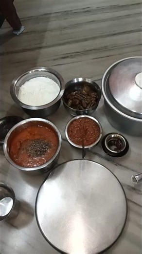 Today's Menu Tomato Dal,Vulligadda Karam,Brinjal Fry,Vedy Annam.