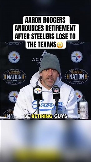 “I am retiring” - Aaron Rodgers Postgame Interview - Texans vs Steelers