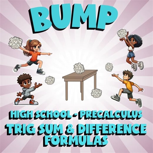 Trig Sum & Difference Formulas BUMP Math Game - No Prep PreCalculus Review