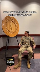 The room gets serious when the drill sergeant walks in. 👀🇺🇸••••Interested in joining? 🔗 Click the link in our bio to get started#kynationalguard #military #army #drillsergeant #haveagreatguardday | Kentucky National Guard Recruiting and Retention