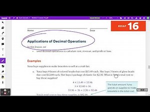 Eureka Squared - Grade 6 - Module 2 - Lesson 16