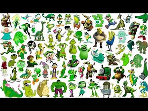TOP - 10 Green characters EVER! Movies and cartoon compilation