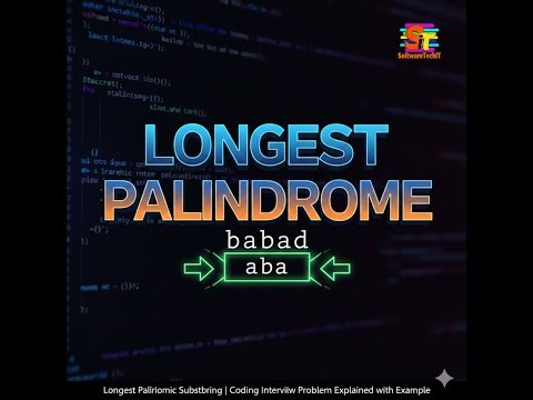 Longest Palindromic Substring | Coding Interview Problem Explained with Example