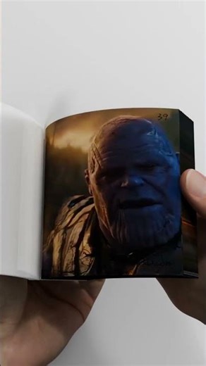 Flip book art #avengers #ironman #thanos #viral short