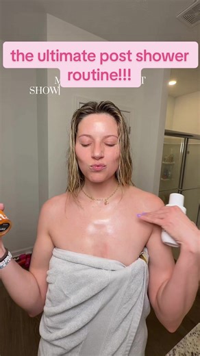 the ultimate post shower body routine!!! (inspo @chelsea larson @sydney heinemann !!!!) #bodycare #bodycareroutine #postshower #glassskin #bestbodybutter @NIVEA USA @CYKLAR @Saltair Body @Prequelskin
