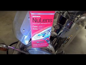 Using NuLens headlight kit to restore motorcycle windshield