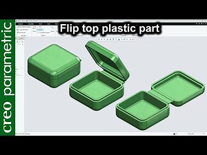 Flip top cap plastic part | Spinal bend in Creo Parametric