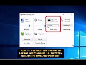 How to See Battery Status In Laptop On windows 10 || Battery Remaining Time and Percent