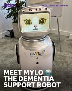 Meet Mylo the Robot! 🤖👋 He's being trialled in care homes to support people with dementia 👏 Click to hear more 👉 bbc.in/3WN86xo | BBC Gloucestershire