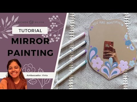 How To Decorate A Mirror With Acrylic Paint Pens | DIY Mirror Painting