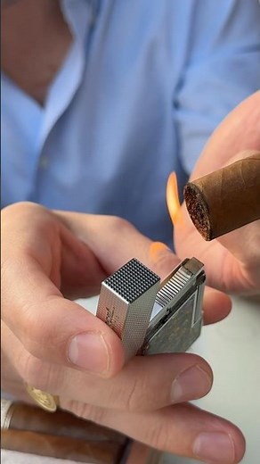 ASMR Sounds of the ST Dupont cutting and lighting an EGM Bleco 😍 #asmrsounds #asmr