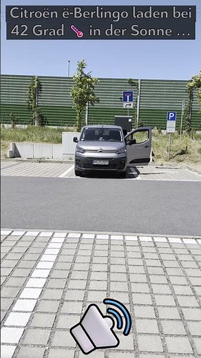 Citroën ë-Berlingo laden bei 42 Grad in der Sonne, mit fast 100 kW