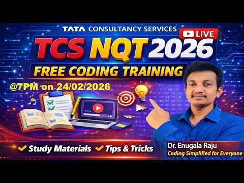 🔴7.TCS NQT Coding Questions 🔥Complete Coding Preparation for 2026 || Previous Year Problems Solved