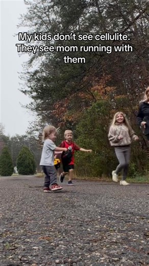 You can see my cellulite. My legs jiggle when I run. And for a long time that would’ve been enough to keep me out of the frame. But healing looks like existing in the body you have right now. Running with my kids. Laughing. Living. Because one day they won’t remember what my legs looked like… they’ll just remember that I ran with them.