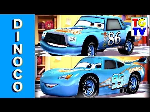 Disney Pixar Cars 2 Screen Race Dinoco Lightning McQueen vs Chick Hicks | Cars Fast as Lightning