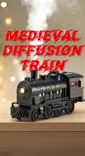 300ML Train Diffusers for Essential Oils, Magic Train Diffuser, Large Room Remote Control Quiet Aromatherapy Diffuser, Cool Mist Humidifier with Night Light for Bedroom Desk Auto Shut-Off (Black) #diffuseroil #essential #train #christmas #christmasgifts #homedecor