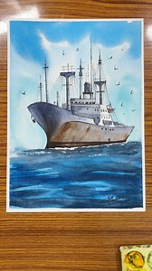 Ship watercolour painting #art #drawing #Ship #themohiart #reels #artist #cute Facebook for Creators Facebook @top fans | themohiart