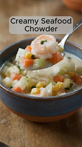 Creamy Seafood Chowder 🥣🦐 This ultra-creamy, loaded-with-seafood chowder is the kind of cozy comfort food that makes everyone ask for seconds—perfect for cold nights or special family dinners. Ingredients ¾ cup butter 3 medium onions, diced 3 teaspoons Old Bay seasoning ¾ teaspoon dried thyme leaves ¾ cup all-purpose flour 3 ribs celery, sliced 3 carrots, sliced 3 pounds potatoes, peeled and cubed 1½ cups corn kernels 15 cups chicken broth (or seafood broth) 1½ cups white wine 24 ounces white 
