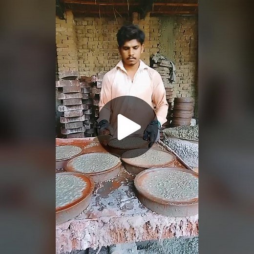 Traditional Brick-Making Process in Rustic Setting