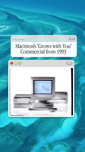 Macintosh 'Grows with You' Commercial from 1993 #mactimemachine #history #apple #techtok #fyp #foryou #trending