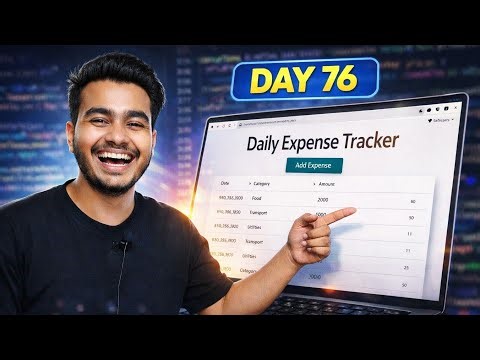 Building! Daily Expense Tracker Website using HTML CSS | Coding + Lifestyle Vlog | Day 76