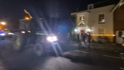 The Christmas tractor procession through Arundel this evening. | Arundel Sussex