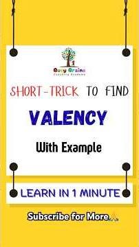 Short Trick to find Valency in 60 sec ... #class9 #chemistry #class10th #atomsandmolecules