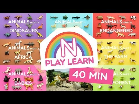 Learn Animals Names and Sounds for Kids | COMPILATION 40min | Part 1 to 7