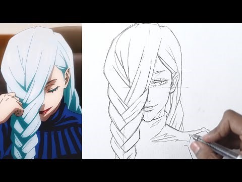 How To Draw Mei Mei (JUJUTSU KAISEN) simple Sketch tutorial #jujutsukaisen