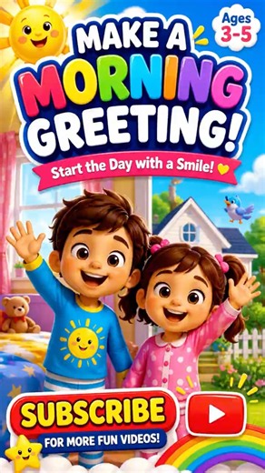 🌞Good Morning Song for Kids ☀️ | Morning Greeting Nursery Rhyme for Preschoolers #kidssongs