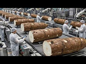 “How Cassava Flour is Made | Full Factory Process from Root to Powder | Industrial Documentary”