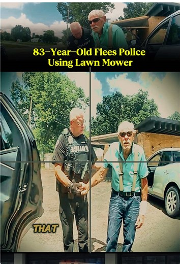 83 year old flees police using lawn mower #Cop #cops #police #copspolice #policeofficer #copstiktok #foryou #fyp #viral #trending