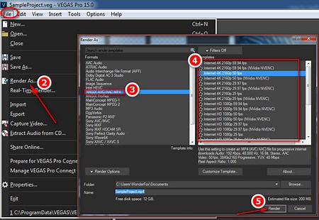 How to Convert VEG to MP4 with Sony Vegas Pro